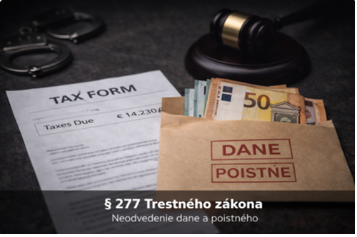 dane trestny cin peniaze