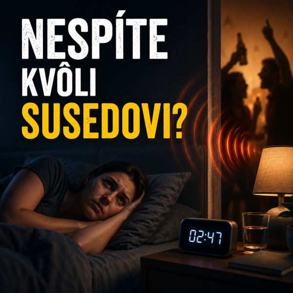 žena spí v posteli a susedia sa zabávajú